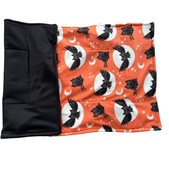Guinea Pig Premium Fleece Cage Liner 24"x 47" Halloween Owls Black - Picture 1 of 4
